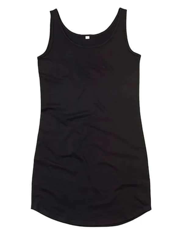 Curved Vest Dress - Black