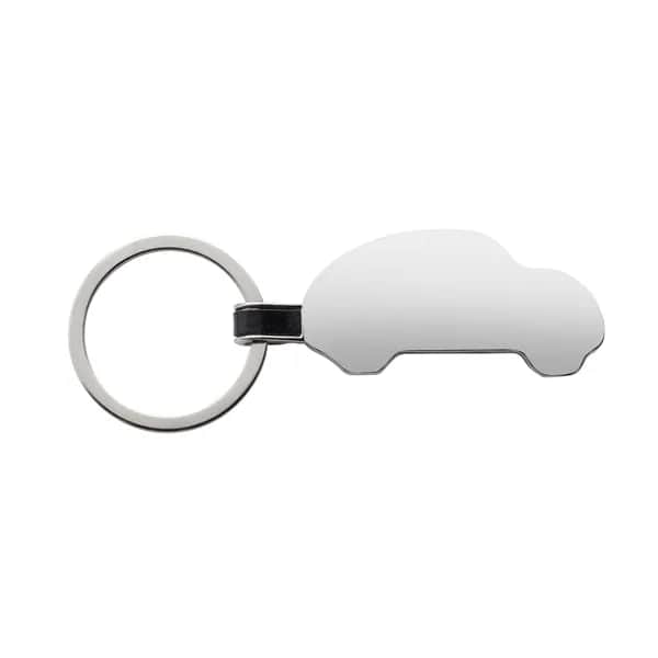 Schlüsselring Auto aus RCS rec. Zinklegierung - silber