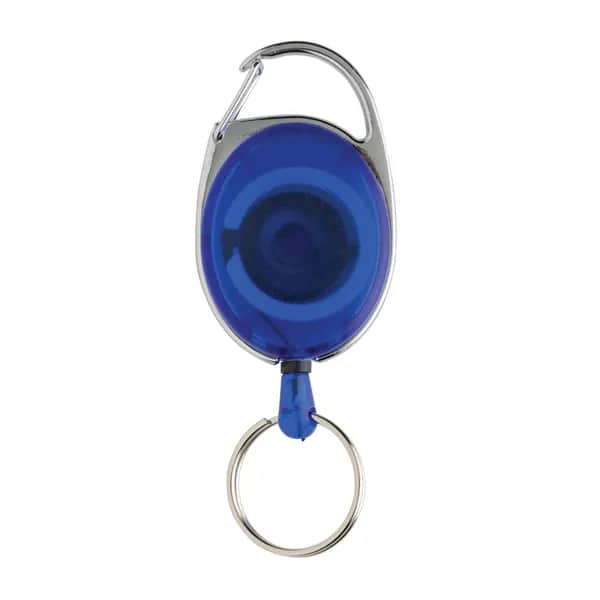 Roller-Clip-Schlüsselanhänger aus RCS recyceltem ABS - blau