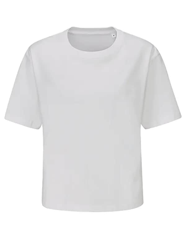 Womens Cropped Heavy T - White