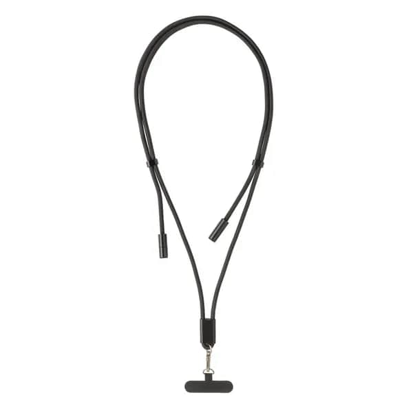 LoopAmp verstellbares 160cm 60W Telefonkabel aus RCS rPET - schwarz