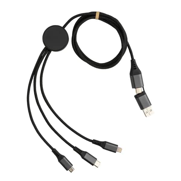 Terra 60W 120cm 6-in-1-Kabel aus RCS recyceltem Aluminium - grau