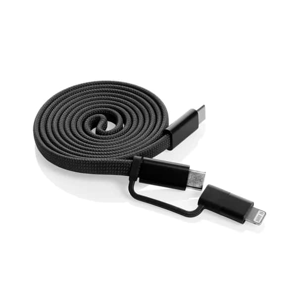 Arc ultradünnes 60W 2-in-1 Magnetkabel - schwarz