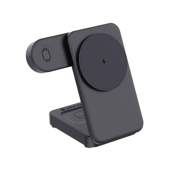 Urban Vitamin Arcadia 15W 3in1 Magnet-Charger aus RCS rABS - schwarz