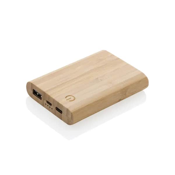 5.000mAh Bambus-Powerbank - braun