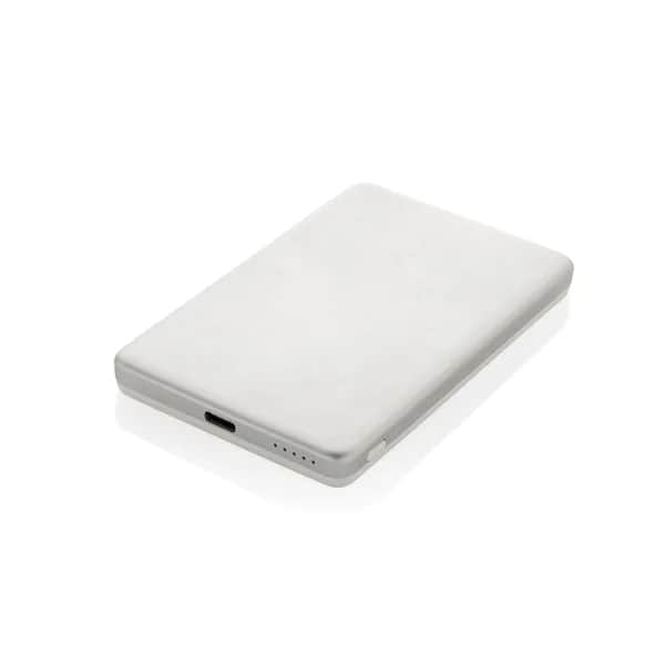 Orion 5.000mAh 5W magnetische Powerbank aus RCS rec. Alu - silber