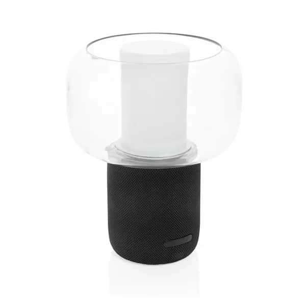 Lux 10W Lautsprecherlampe aus RCS recyceltem Kunststoff - schwarz