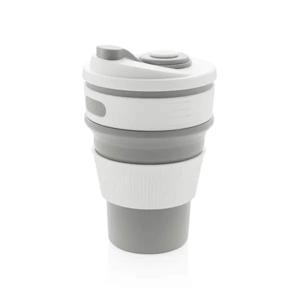faltbarer Silikon-Becher - grau
