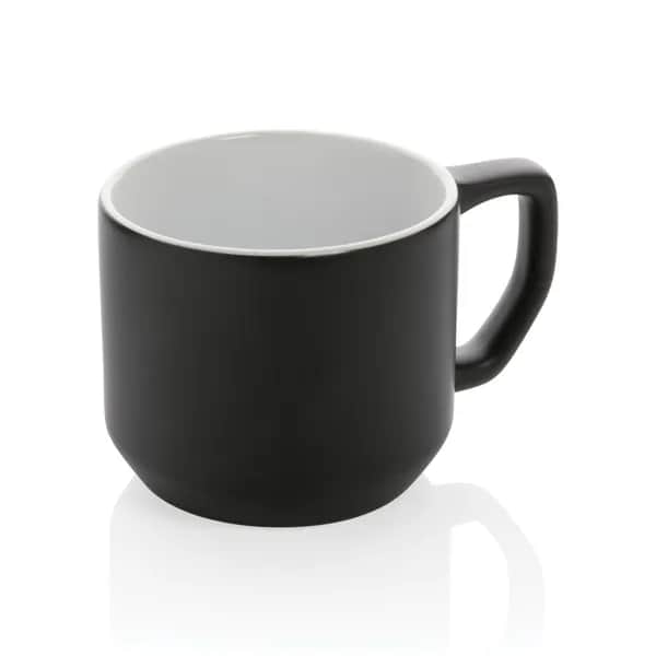 Moderne Keramiktasse, 350ml - schwarz