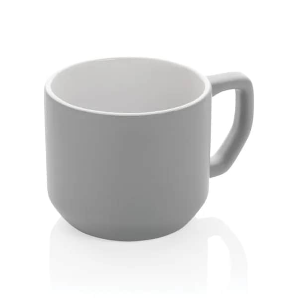 Moderne Keramiktasse, 350ml - grau