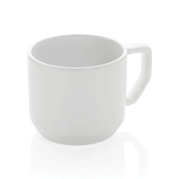 Moderne Keramiktasse, 350ml - weiß