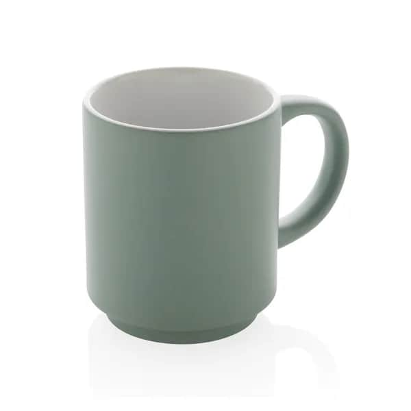 Stapelbare Keramiktasse, 180ml - grün