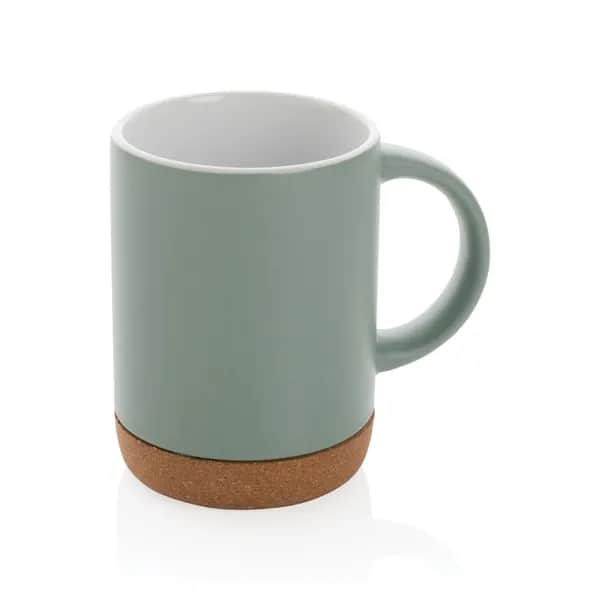 Keramikbecher mit Korkboden, 280ml - grün