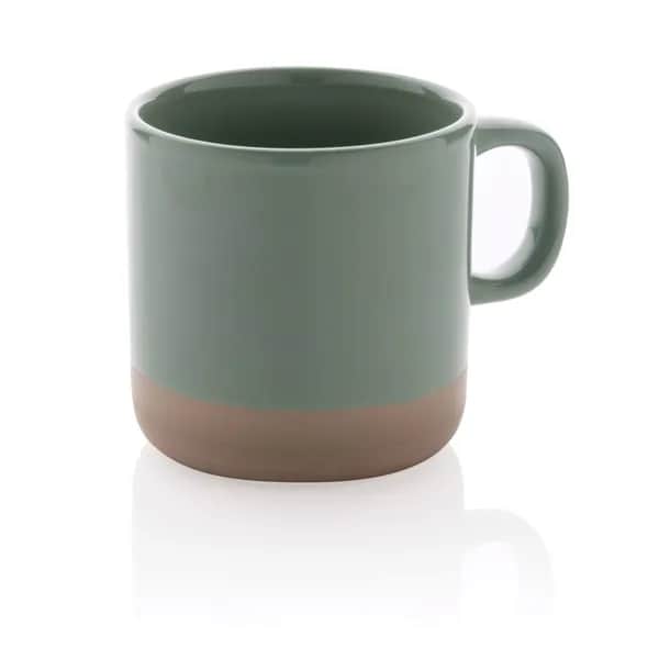 Becher aus glasiertem Keramik, 360ml - grün