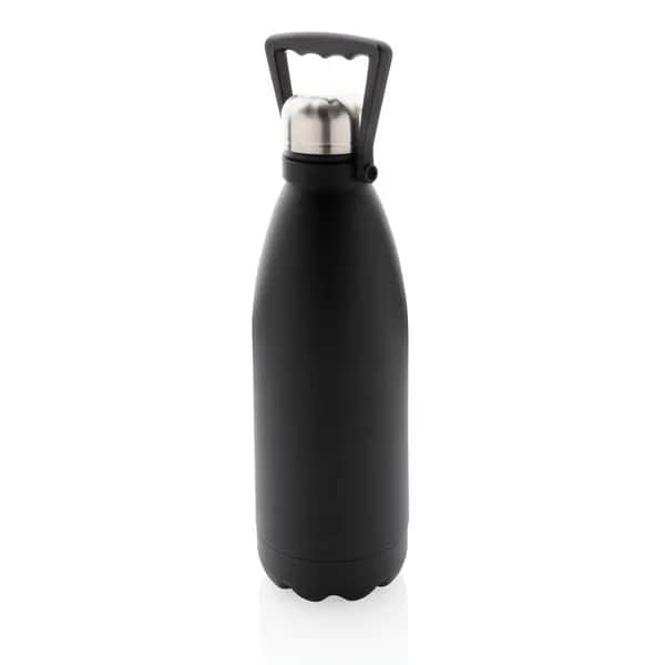 Große Vakuumflasche aus RCS recyceltem Stainless-Steel 1,5L - schwarz