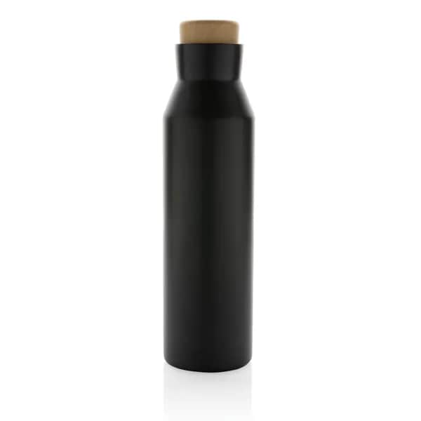 Gaia Vakuumflasche aus RCS recyceltem Stainless-Steel - schwarz