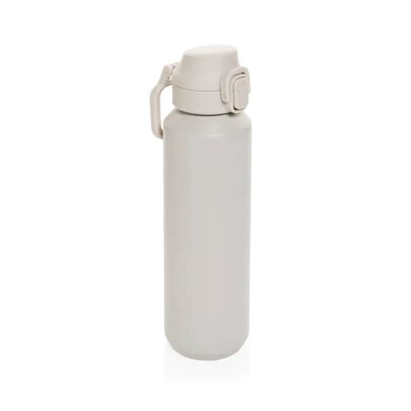 Via RCS Re-Steel Sportflasche mit Verschluss, 600ml - beige