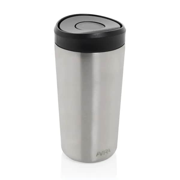 Avira Alix Klickbecher aus RCS rec. Stahl 400ml - silber
