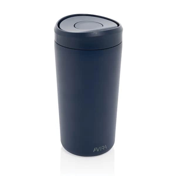Avira Alix Klickbecher aus RCS rec. Stahl 400ml - navy blau