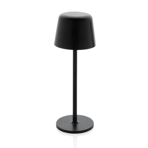 Zenic USB Tischleuchte aus RCS recyceltem Kunststoff - schwarz