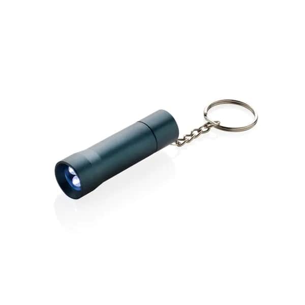 Flash Schlüsselanhänger-Taschenlampe aus RCS rec. Aluminium - blau
