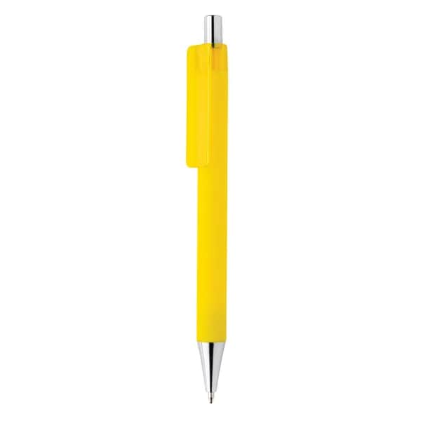 X8 Stift mit Smooth-Touch aus RCS recyceltem ABS - gelb