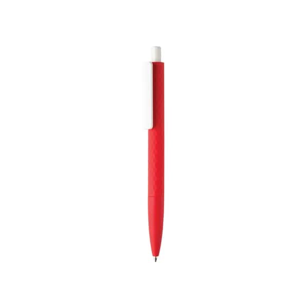 X3-Stift mit Smooth-Touch aus RCS recyceltem ABS - rot