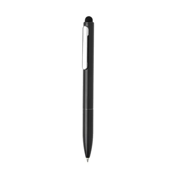 Kymi Stift mit Stylus aus RCS recyceltem Aluminum - schwarz