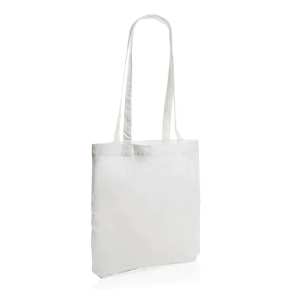 Impact Aware™ recycelte Baumwolltasche - weiß