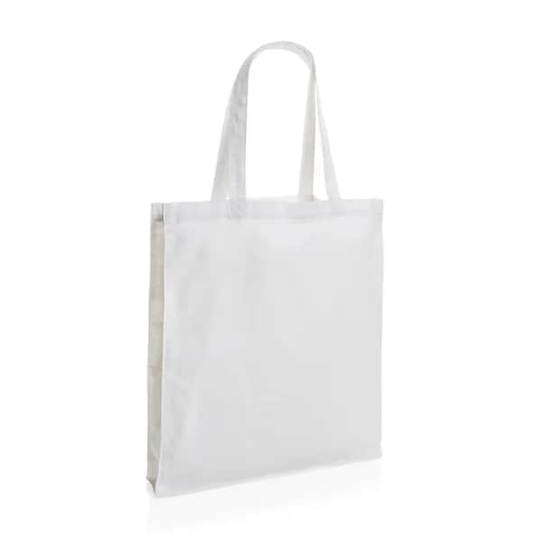Impact AWARE™ recycelte Baumwolltasche 145gr mit Boden - weiß