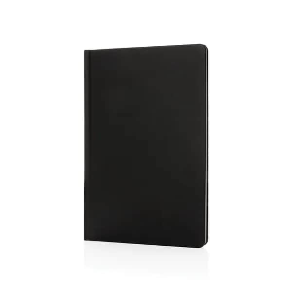 A5 Impact Steinpaper Hardcover Notizbuch - schwarz