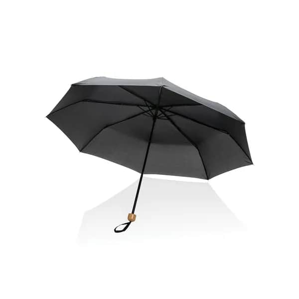 20.5 Impact AWARE™ RPET 190T Pongee Bambus Mini-Schirm - schwarz