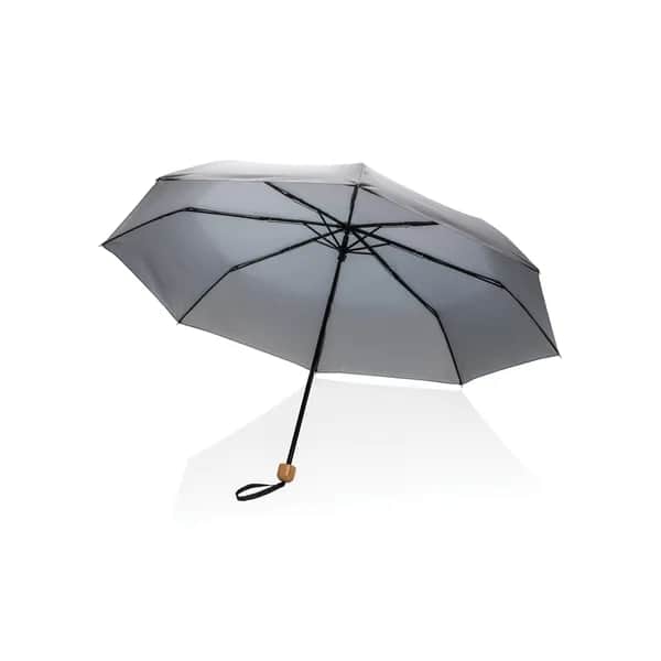 20.5 Impact AWARE™ RPET 190T Pongee Bambus Mini-Schirm - anthrazit