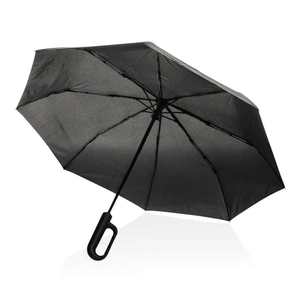 Yara 21 AWARE™ rPET Regenschirm mit Karabiner - schwarz