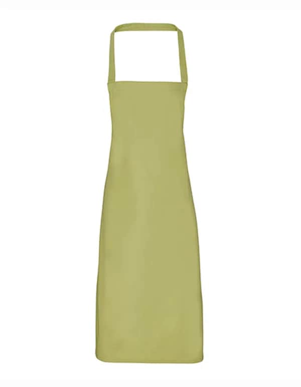 Organic Cotton Bib Apron (No Pocket) - Lime (ca. Pantone 382C)