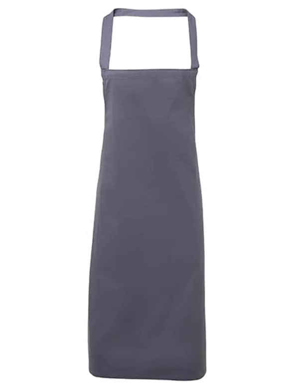 Organic Cotton Bib Apron (No Pocket) - Steel (ca. Pantone 6545C)