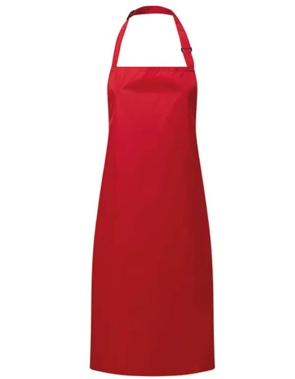 Waterproof Bib Apron - Red (ca. Pantone 201C)