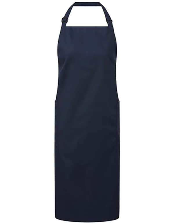 Recycled & Organic Fairtrade Bib Apron - Navy (ca. Pantone 533C)