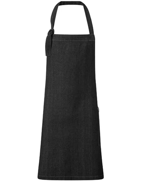 Regenerate Bib Apron - Black Denim (ca. Pantone 426C)