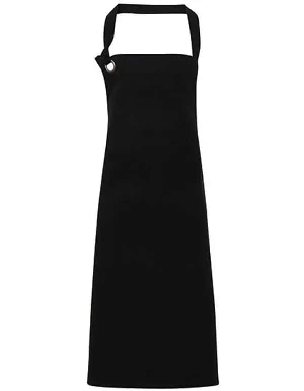 Calibre Heavy Cotton Canvas Bib Apron - Black (ca. Pantone Black C)