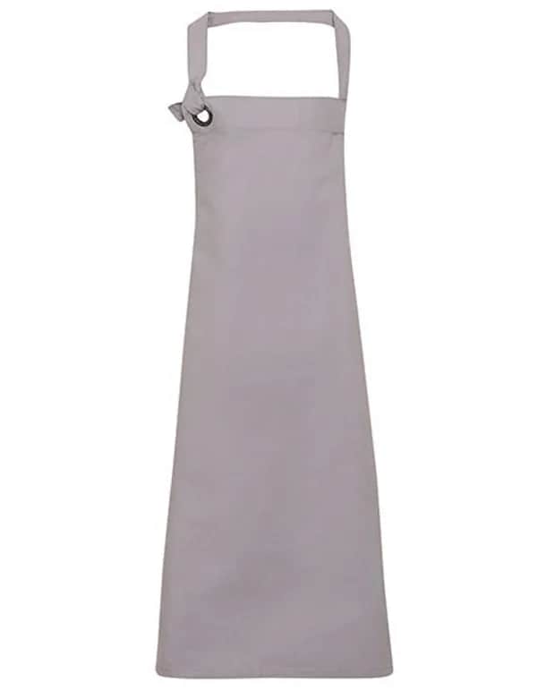 Calibre Heavy Cotton Canvas Bib Apron - Silver (ca. Pantone Cool Gray 7C)