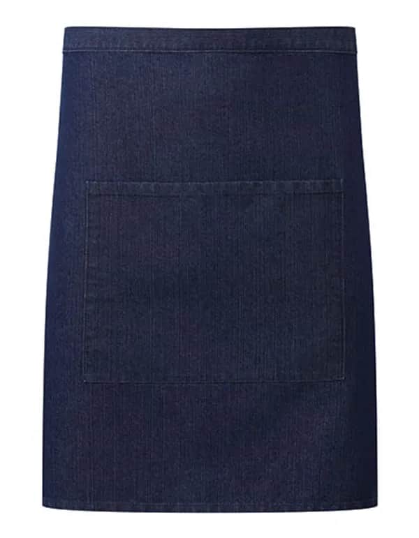 Colours Mid Length Apron with Pocket - Indigo (ca. Pantone 2380C)