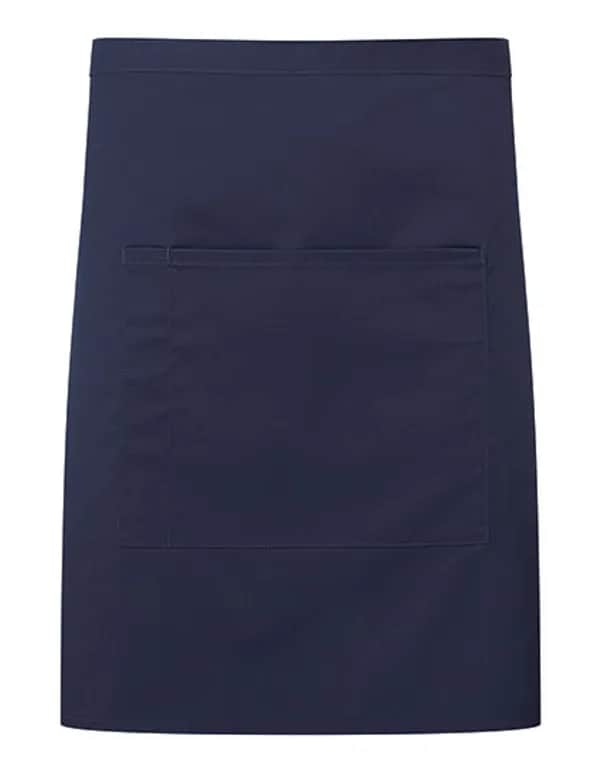 Colours Mid Length Apron with Pocket - Navy (ca. Pantone 533C)