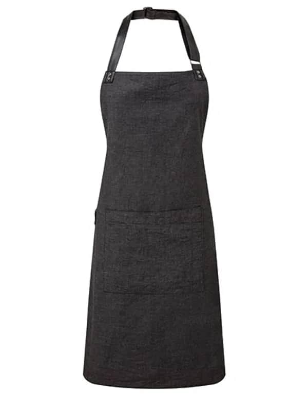 Annex Oxford Bib Apron - Black (ca. Pantone Black C)
