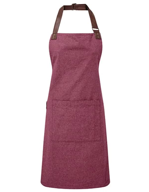 Annex Oxford Bib Apron - Burgundy (ca. Pantone 209C)