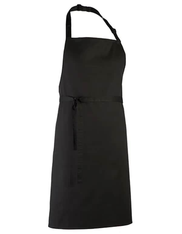 Colours Collection Bib Apron - Black (ca. Pantone Black C)