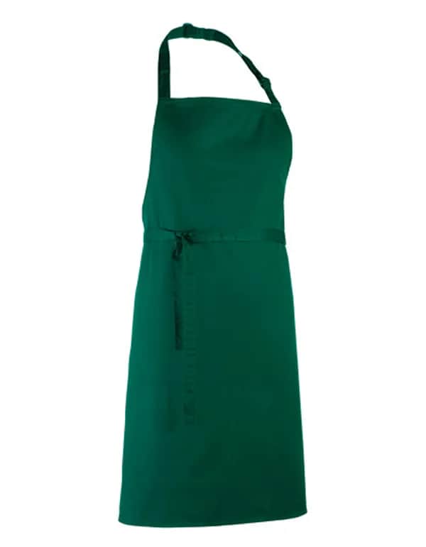 Colours Collection Bib Apron - Bottle Green (ca. Pantone 560C)