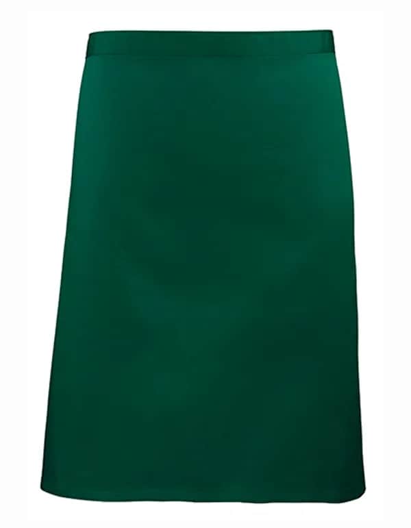 Colours Collection Mid Length Apron - Bottle Green (ca. Pantone 560C)