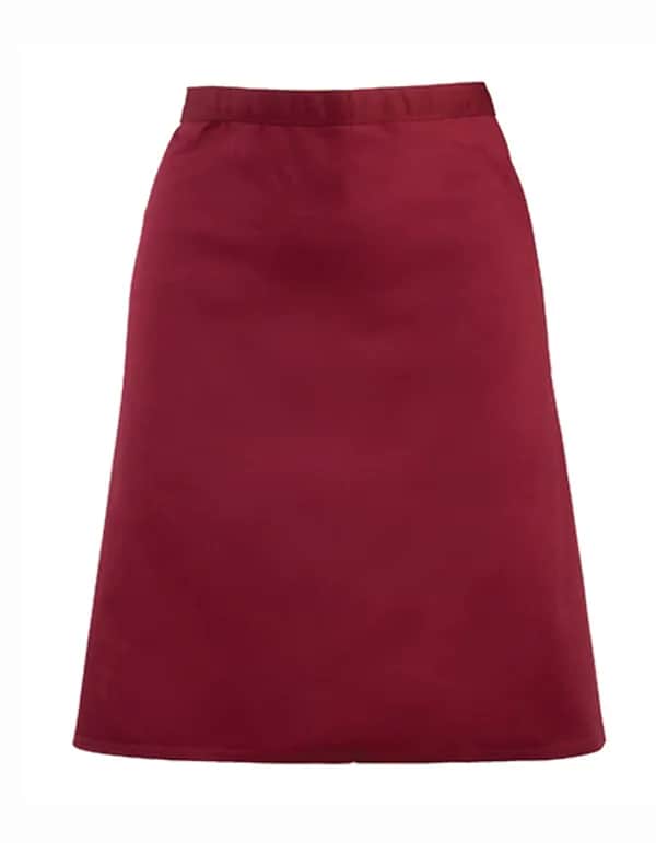 Colours Collection Mid Length Apron - Burgundy (ca. Pantone 216C)