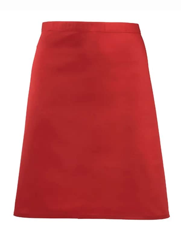 Colours Collection Mid Length Apron - Red (ca. Pantone 200C)